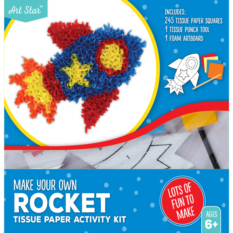 Light Sea Green Tissue Paper Activity Kit - Rocket Kids Craft Kits