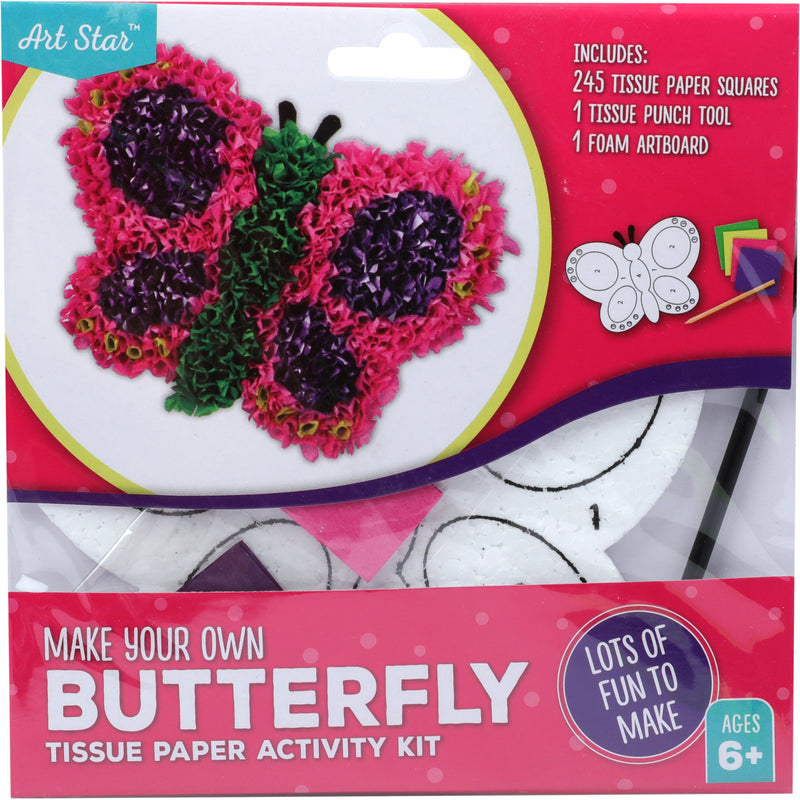 Maroon Tissue Paper Activity Kit - Butterfly Kids Kits