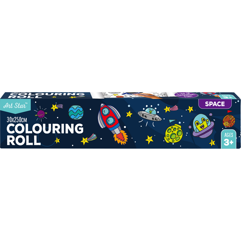 Midnight Blue Art Star Space Colouring Roll 250cm Kids Craft Kits