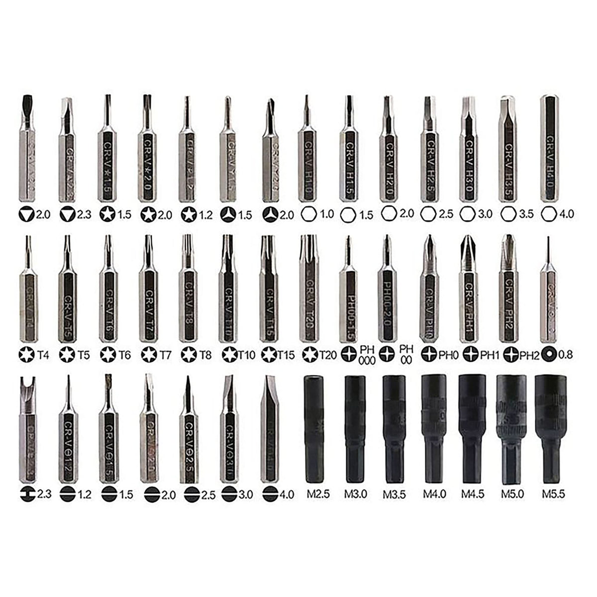 BST Magnetic Precision Screwdriver Set with Carry Case (45 pieces)