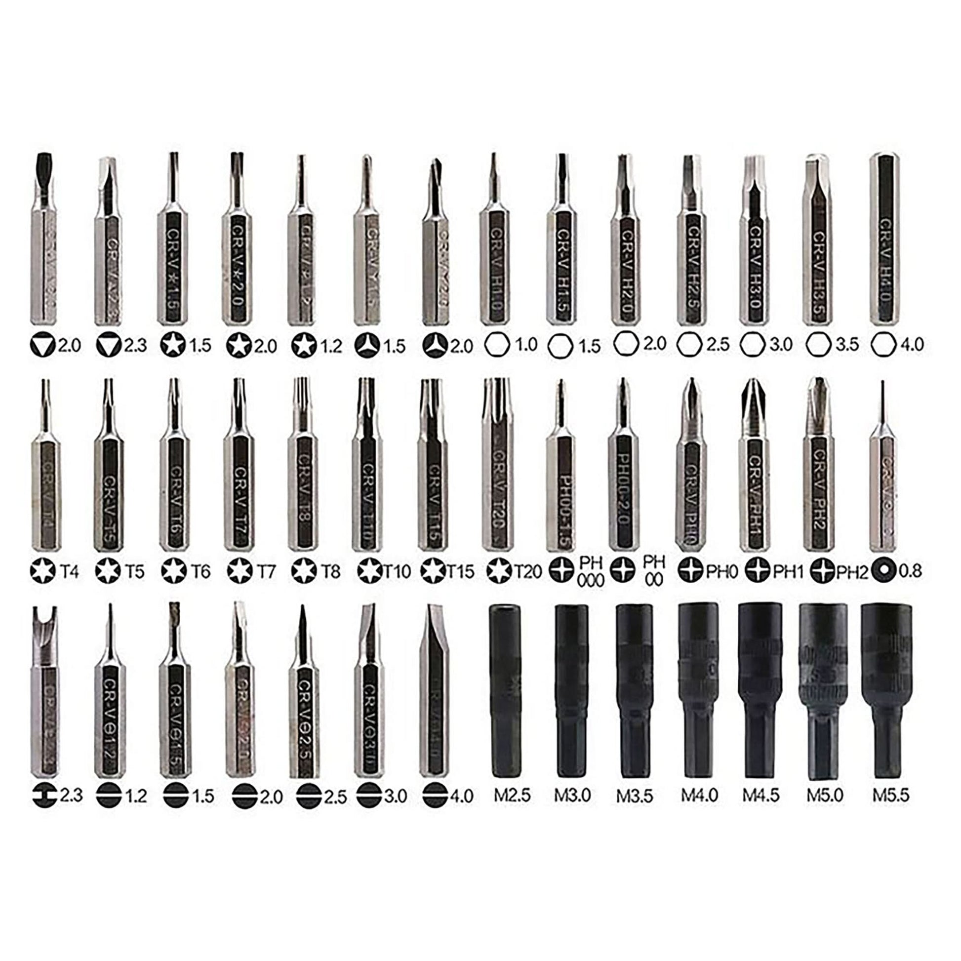 BST Magnetic Precision Screwdriver Set with Carry Case (45 pieces)
