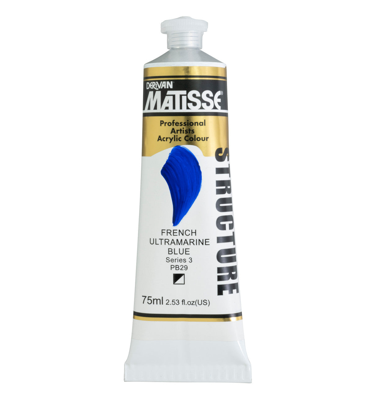 White Smoke Derivan Matisse Structure Acrylic Paint, S3, 75ml, French Ultramarine Blue Acrylic Paints