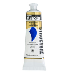White Smoke Derivan Matisse Structure Acrylic Paint, S3, 75ml, French Ultramarine Blue Acrylic Paints