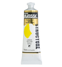 White Smoke Derivan Matisse Structure Acrylic Paint, S3, 75ml, Lemon Yellow Acrylic Paints