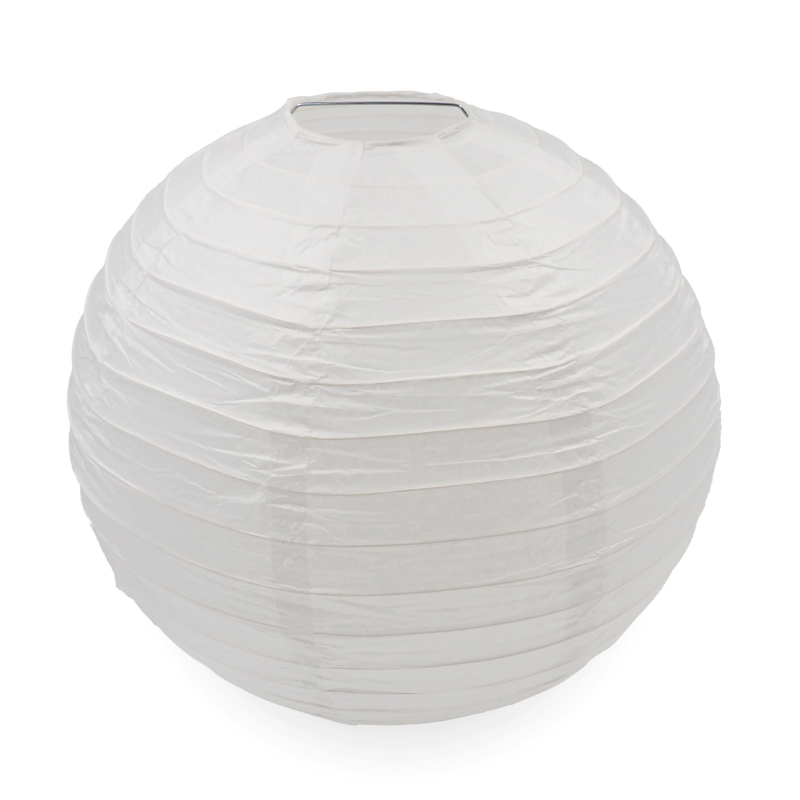 Gray Paper Lantern White 30cm 6Pc Craft Basics