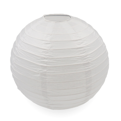 Gray Paper Lantern White 30cm 6Pc Craft Basics