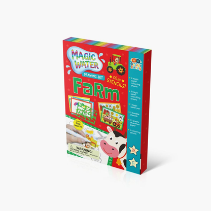 White Smoke Water Magic Drawing Set, Farm Bath Time Fun