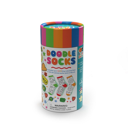 Dark Gray Doodle Docks - Colour Your Own Socks Bath Time Fun