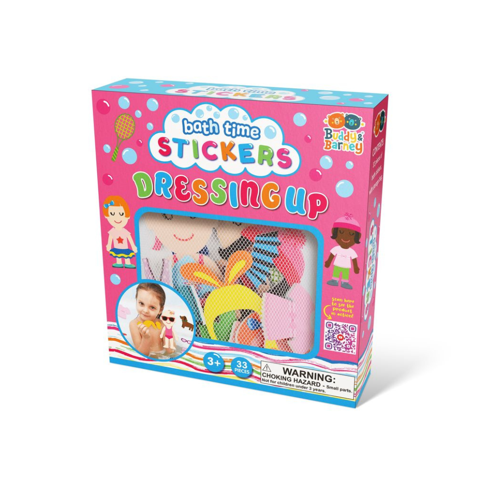 White Smoke Bath Time Stickers, Dressing Up Bath Time Fun