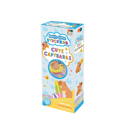 Lavender Bath Time Stickers, Cute Capybaras Bath Time Fun