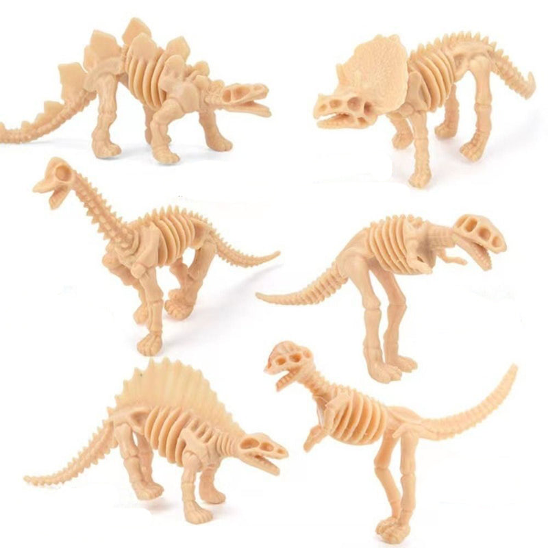 Tan Dinosaur Skeleton Set 6pc All Kids Activities