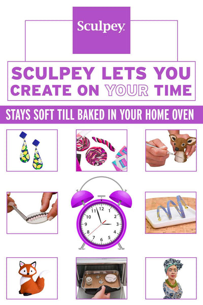 White Smoke Sculpey Souffle Modelling Clay, 1.7oz/ 48g, Magenta Modelling Clay