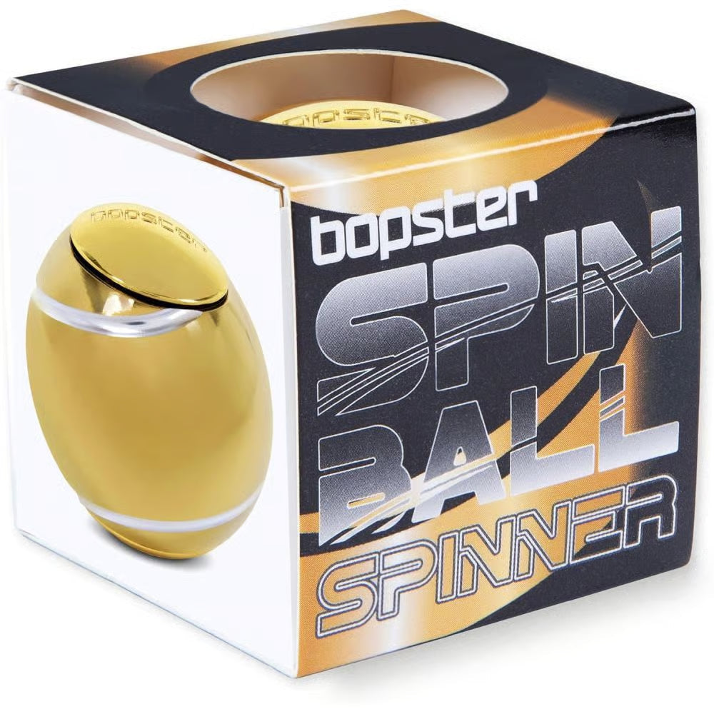 White Smoke Bopster Spin Ball Spinner Gold Fidget Toys