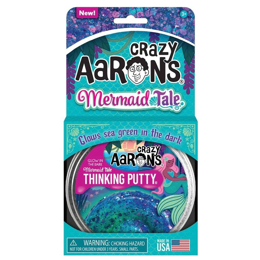Light Sea Green Crazy Aaron's Glowbrights Putty Mermaid Tale Squishy & Squeeze
