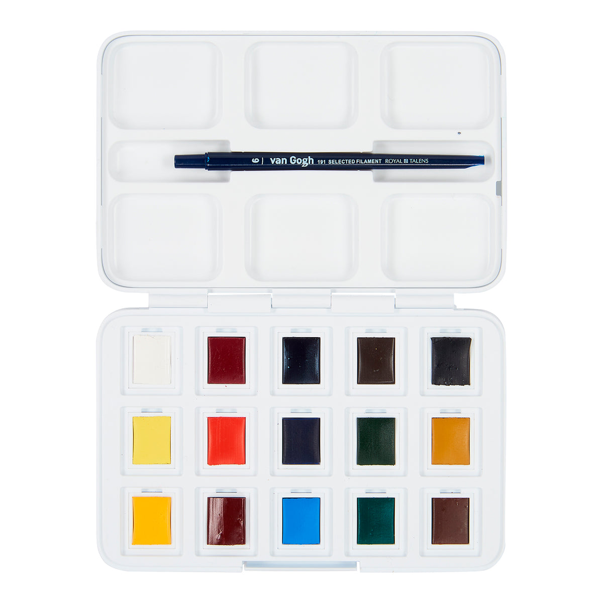 Lavender Van Gogh Watercolour Plastic 12 (+3 Free) Half Pan Watercolour Paint