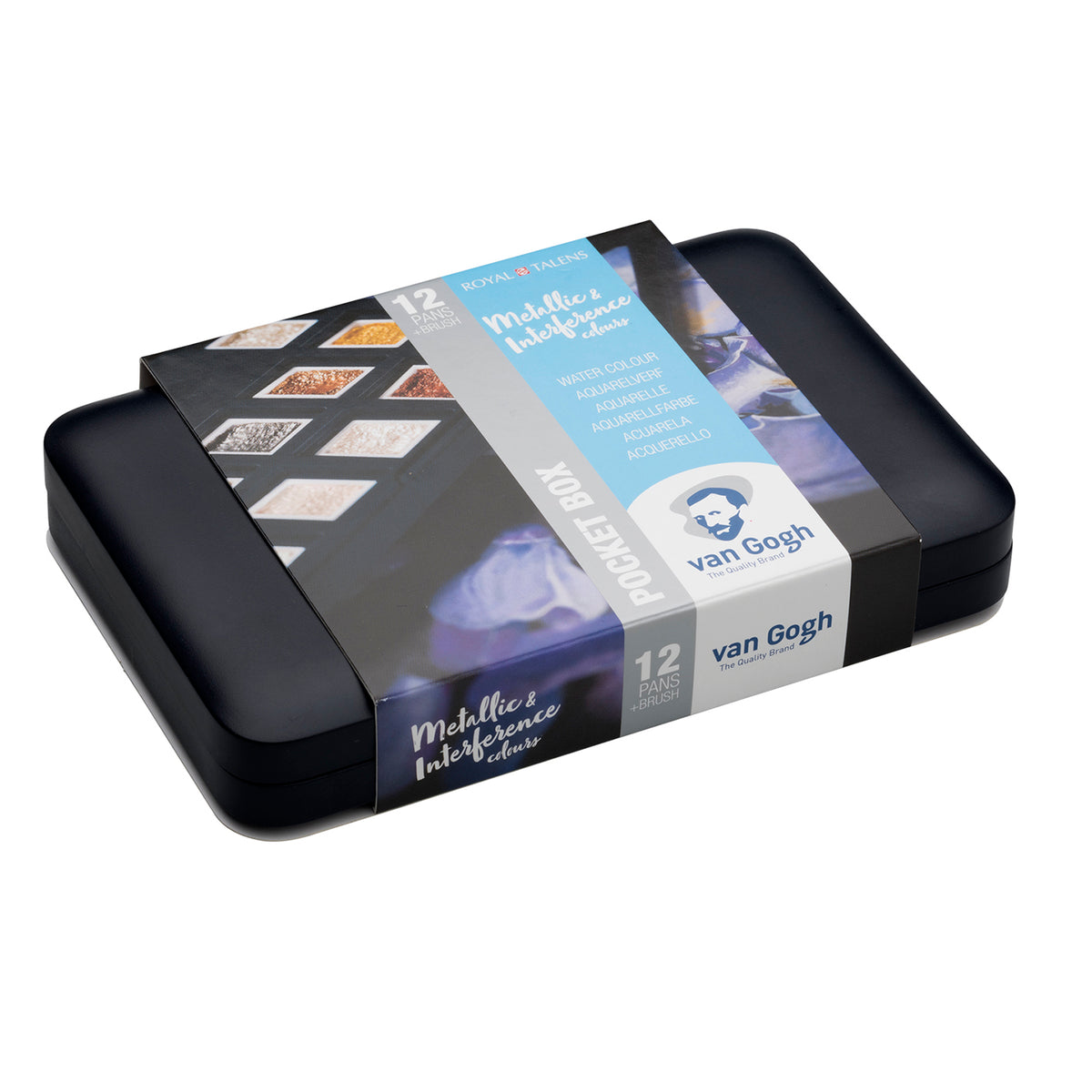 White Smoke Van Gogh Watercolour Pocket Box 12 Half Pan Specialty Watercolour Paint