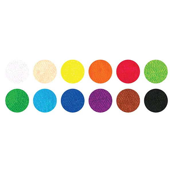 White Smoke Faber-Castell Round Oil Pastels, Assorted Colours - 12 Pack Oil Pastels
