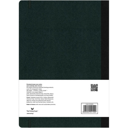 Dark Slate Gray Flexbook X-Large (17x24cm) Global Notebook Blank 85gsm 192 pages - Black/Black Pads