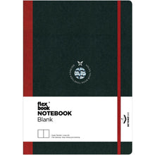 Dark Slate Gray Flexbook X-Large (17x24cm) Global Notebook Blank 85gsm 192 pages - Black/Red Pads