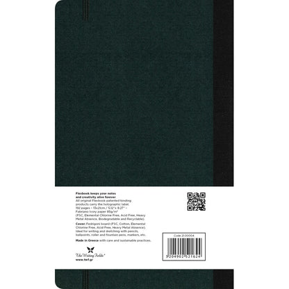 Dark Slate Gray Flexbook  Large (13x21cm) Global Notebook Blank 85gsm 192 pages - Black/Black Pads