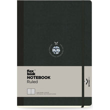 Dark Slate Gray Flexbook X-Large (17x24cm) Global Notebook Ruled 85gsm 192 pages - Black/Black Pads