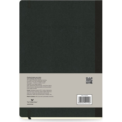 Dark Slate Gray Flexbook X-Large (17x24cm) Global Notebook Ruled 85gsm 192 pages - Black/Black Pads