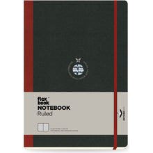 Dark Slate Gray Flexbook X-Large (17x24cm) Global Notebook Ruled 85gsm 192 pages - Black/Red Pads