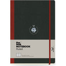 Dark Slate Gray Flexbook X-Large (17x24cm) Global Notebook Ruled 85gsm 192 pages - Black/Red Pads