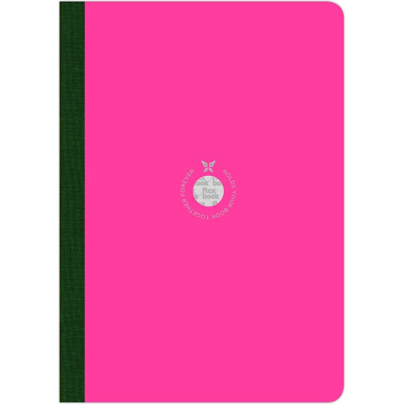Deep Pink Flexbook X-Large (17x24cm) Smartbook Ruled 70gsm 160 pages - pink Pads