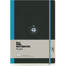 Dark Slate Gray Flexbook X-Large (17x24cm) Global Notebook Ruled 85gsm 192 pages - Black/Turqoise Pads