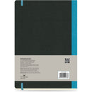 Dark Slate Gray Flexbook X-Large (17x24cm) Global Notebook Ruled 85gsm 192 pages - Black/Turqoise Pads