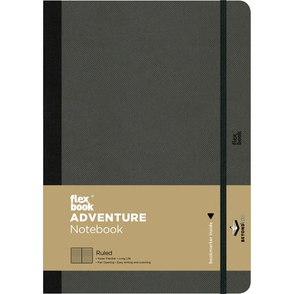 Dark Slate Gray Flexbook X-Large (17x24cm) Adventure Notebook Ruled 80gsm 192 pages - Black Pads