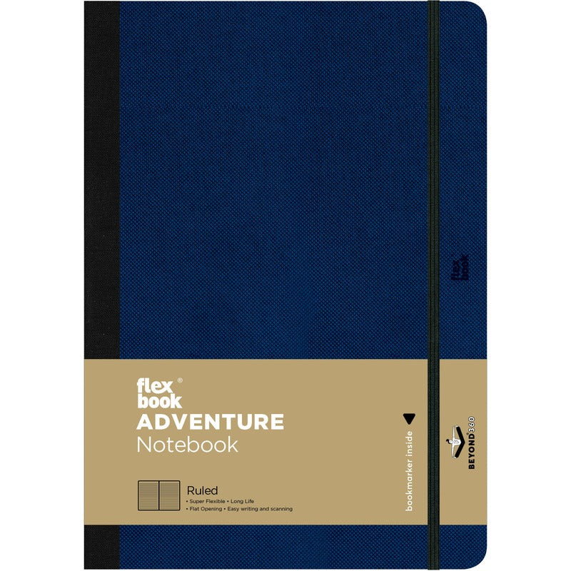 Midnight Blue Flexbook X-Large (17x24cm) Adventure Notebook Ruled 80gsm 192 pages - Royal Blue Pads