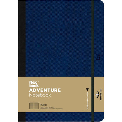 Midnight Blue Flexbook X-Large (17x24cm) Adventure Notebook Ruled 80gsm 192 pages - Royal Blue Pads