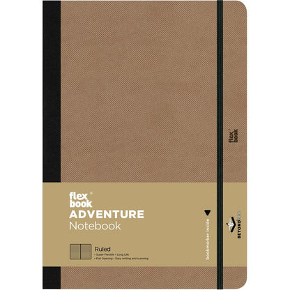 Dim Gray Flexbook X-Large (17x24cm) Adventure Notebook Ruled 80gsm 192 pages - Camel Pads