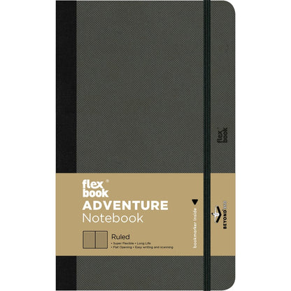Dark Slate Gray Flexbook  Large (13x21cm) Adventure Notebook Ruled 80gsm 192 pages - Black Pads