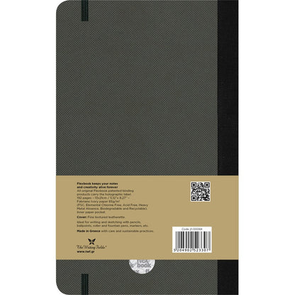 Dark Slate Gray Flexbook  Large (13x21cm) Adventure Notebook Ruled 80gsm 192 pages - Black Pads