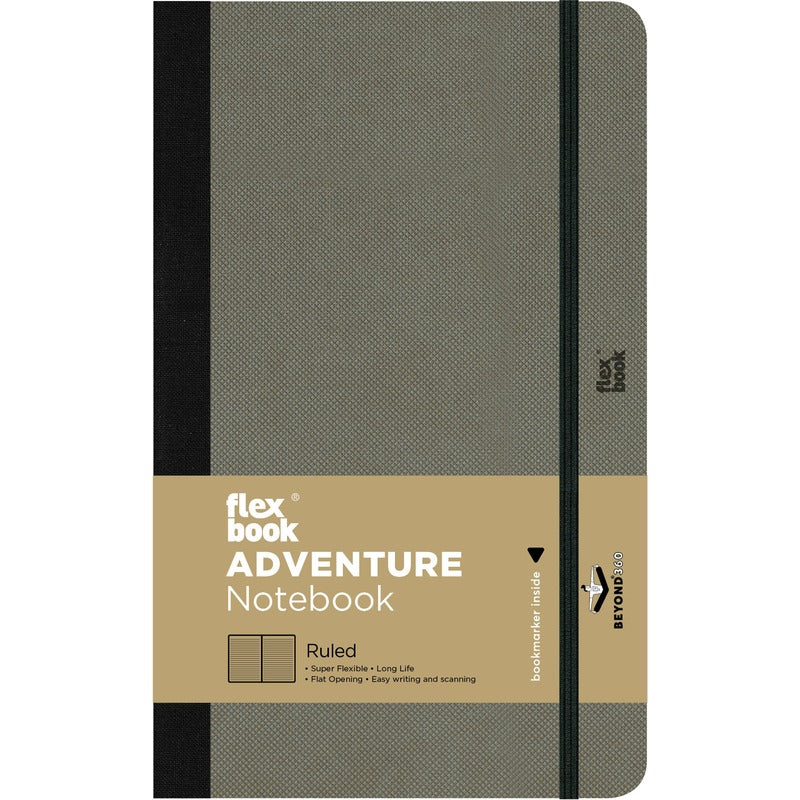 Dim Gray Flexbook  Large (13x21cm) Adventure Notebook Ruled 80gsm 192 pages - Elephant Pads