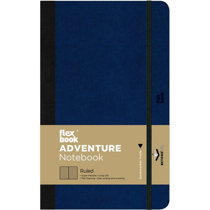 Midnight Blue Flexbook  Large (13x21cm) Adventure Notebook Ruled 80gsm 192 pages - Royal Blue Pads