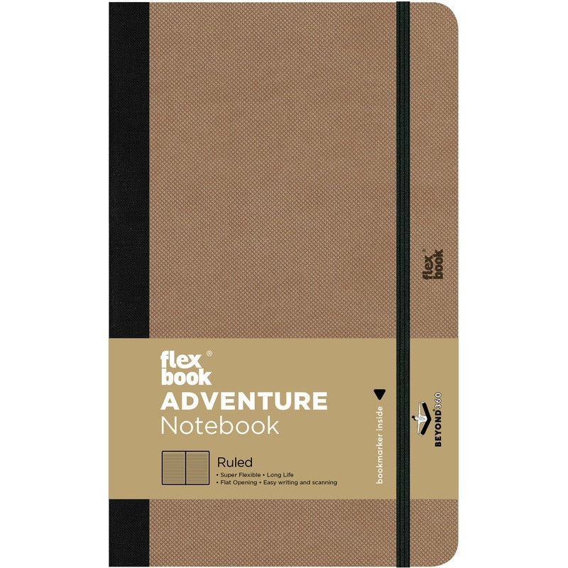 Dim Gray Flexbook  Large (13x21cm) Adventure Notebook Ruled 80gsm 192 pages - Camel Pads