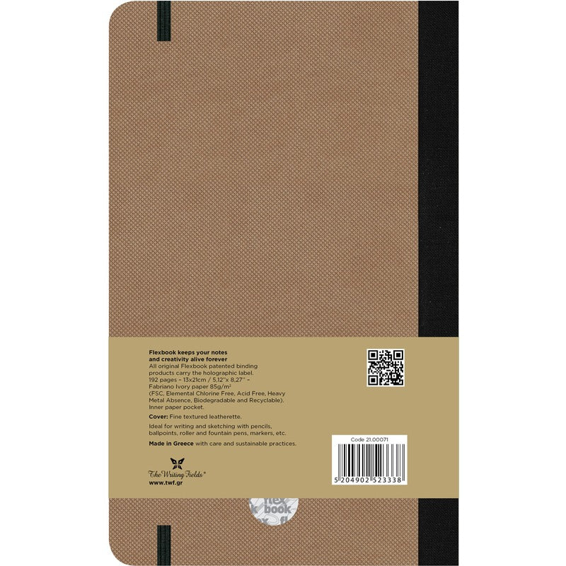 Dim Gray Flexbook  Large (13x21cm) Adventure Notebook Ruled 80gsm 192 pages - Camel Pads