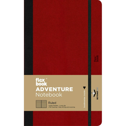 Dark Red Flexbook  Large (13x21cm) Adventure Notebook Ruled 80gsm 192 pages - Red Pads
