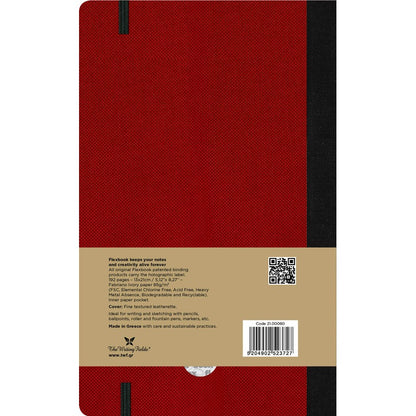 Dark Red Flexbook  Large (13x21cm) Adventure Notebook Ruled 80gsm 192 pages - Red Pads