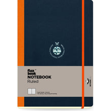 Dark Slate Gray Flexbook X-Large (17x24cm) Global Notebook Ruled 85gsm 192 pages - Black/Orange Pads