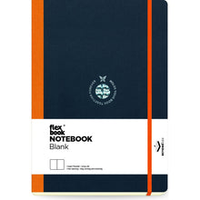 Dark Slate Gray Flexbook X-Large (17x24cm) Global Notebook Blank 85gsm 192 pages - Black/Orange Pads