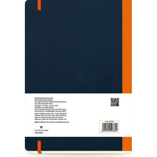 Dark Slate Gray Flexbook X-Large (17x24cm) Global Notebook Blank 85gsm 192 pages - Black/Orange Pads