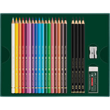 Dark Slate Gray Faber-Castell Polychromos & Pitt Graphite Matt Set, 23pcs Pencils