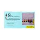 Pale Turquoise I Heart Art Watercolour Paint,  12 set, with Brush Easter