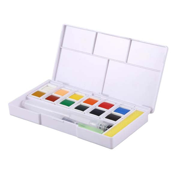 White Smoke I Heart Art Watercolour Paint,  12 set, with Brush Easter
