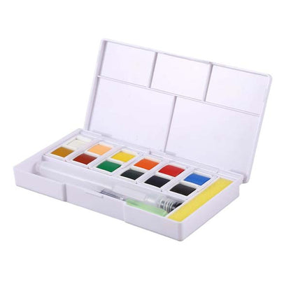 White Smoke I Heart Art Watercolour Paint,  12 set, with Brush Easter
